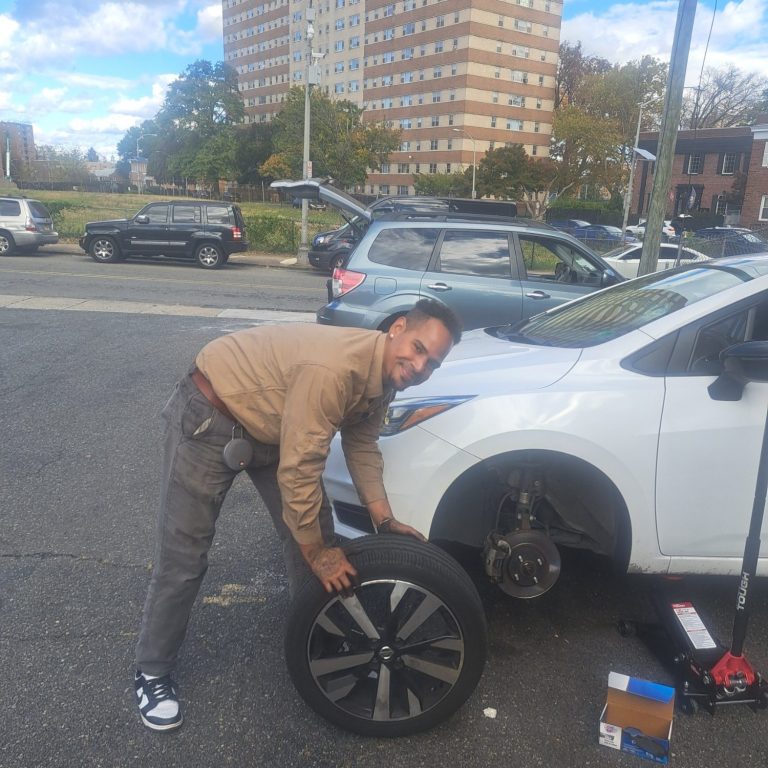 24 hours tire change Roadside help flat tire change service in jersey city NJ by happy road services
