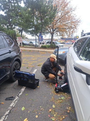 Flat tire change service in Jersey City NJ by Happy Road Services Flat tire change service in Jersey City NJ by Happy Road Services